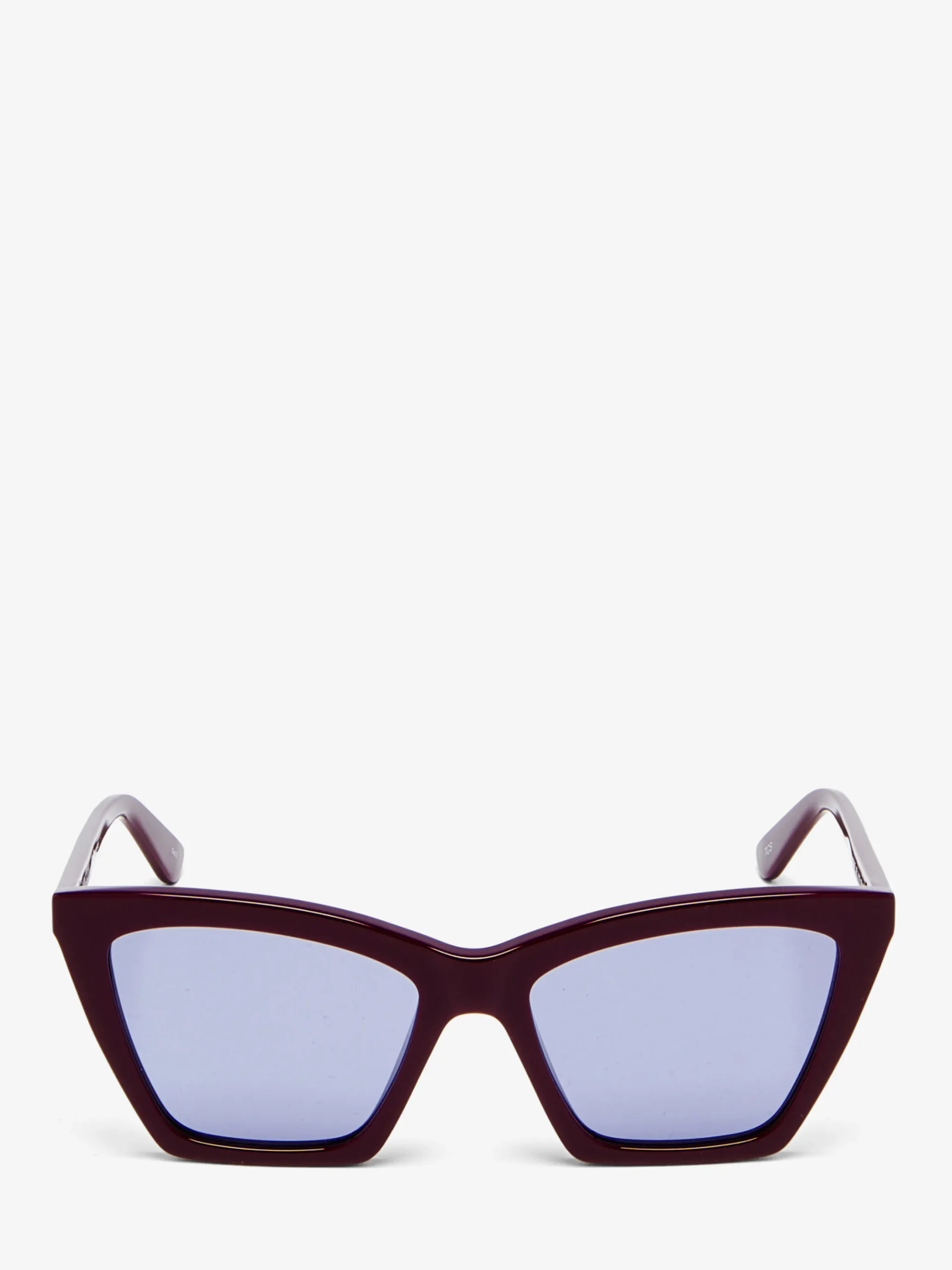 Women's Spike Geometric Cat-eye Sunglasses in Burgundy/Blue