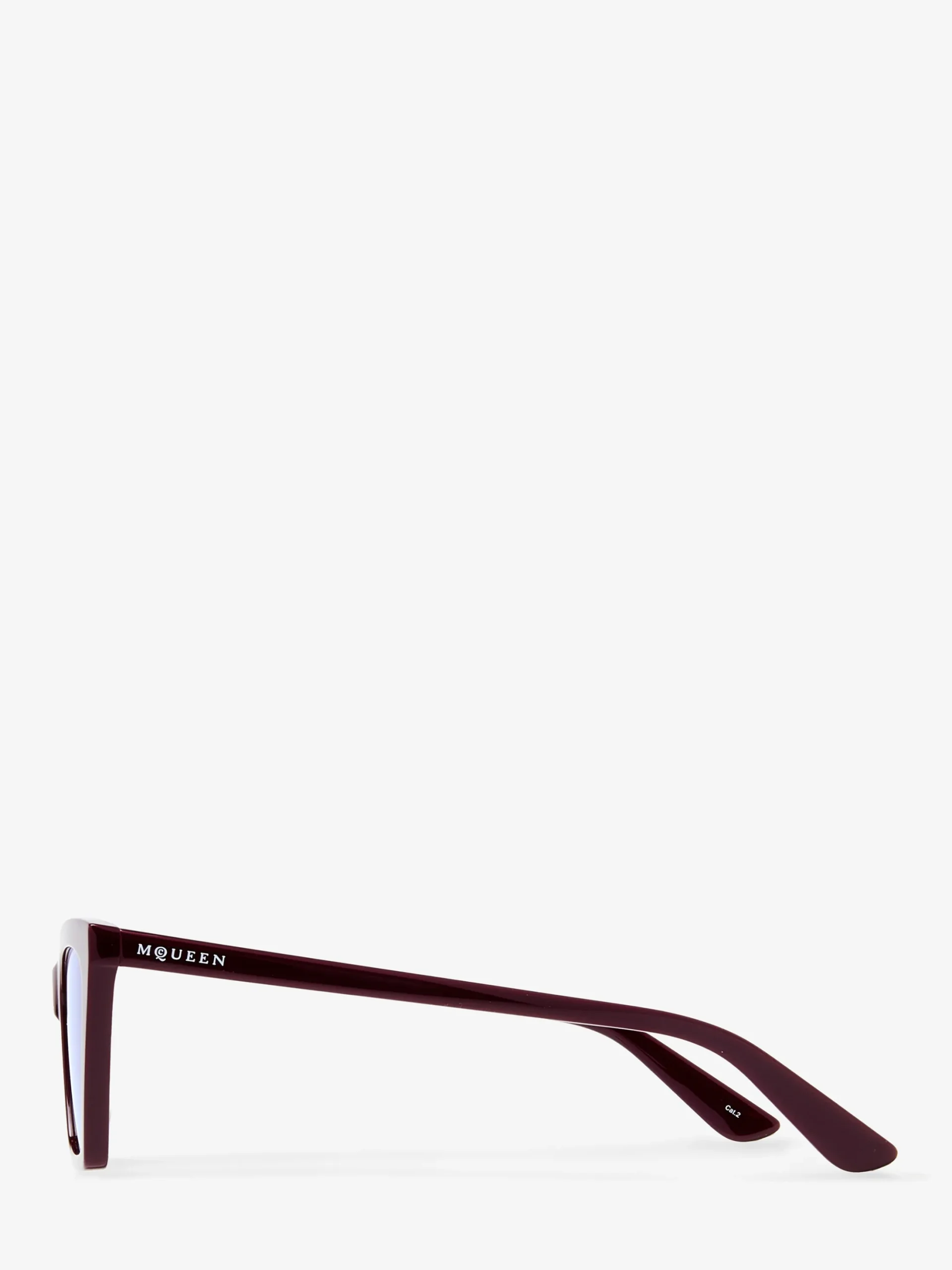 Women's Spike Geometric Cat-eye Sunglasses in Burgundy/Blue