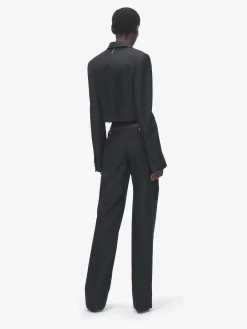 Women's Straight Leg Trousers in Black