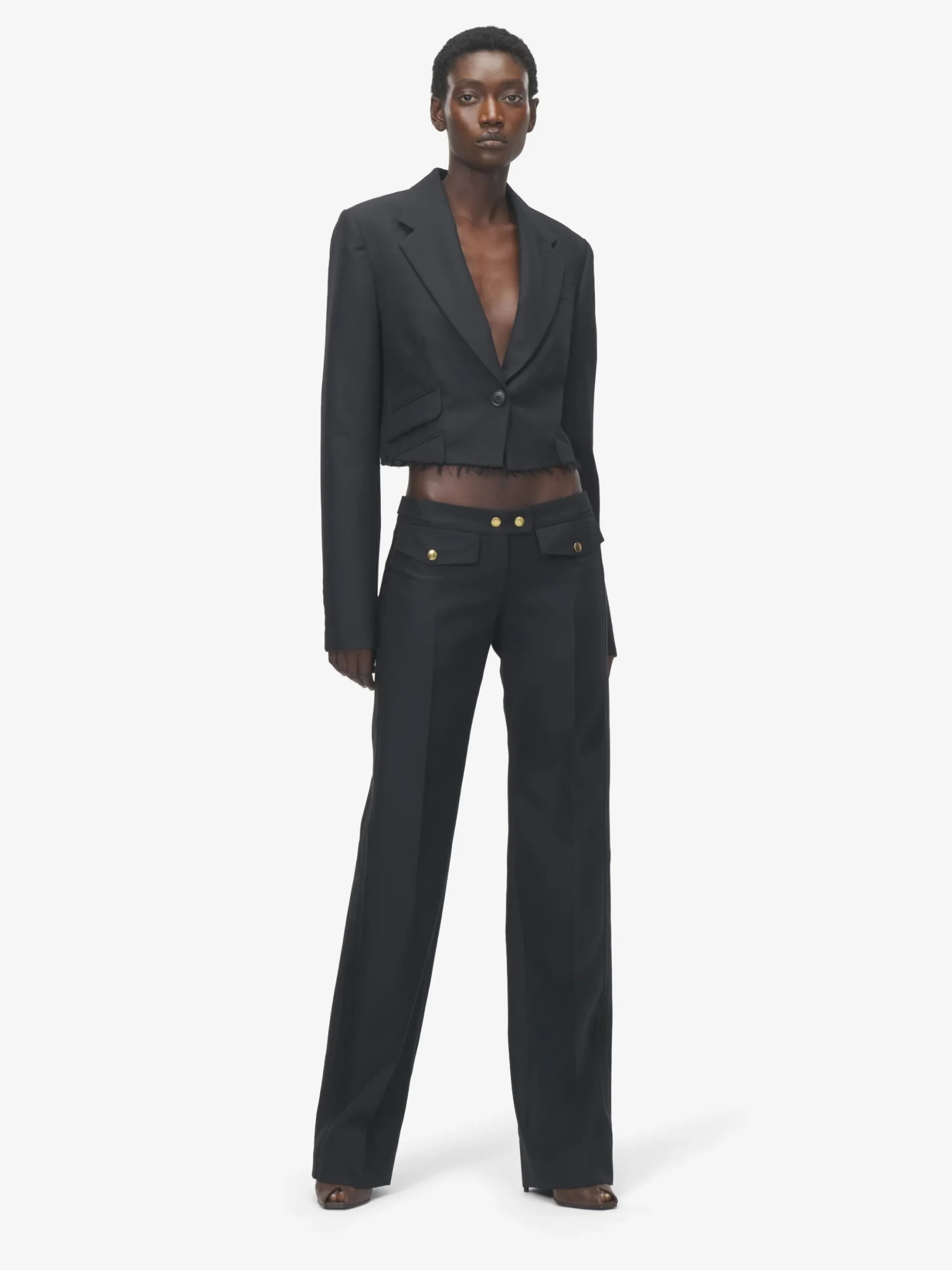 Women's Straight Leg Trousers in Black