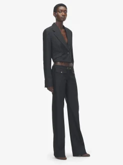 Women's Straight Leg Trousers in Black