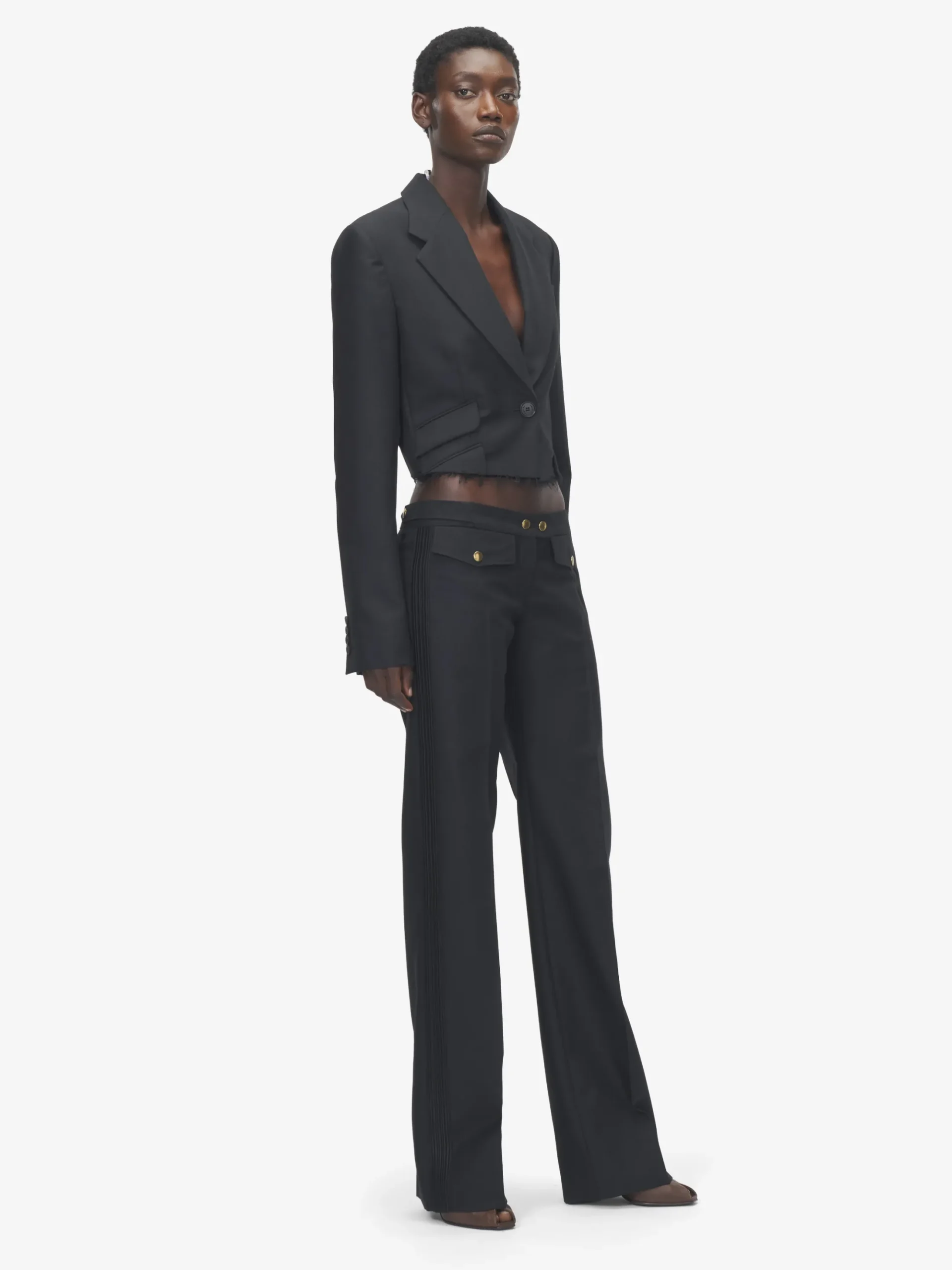 Women's Straight Leg Trousers in Black
