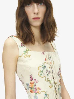 Women's Summer Floral Corset Top in Multicolor