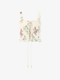 Women's Summer Floral Corset Top in Multicolor