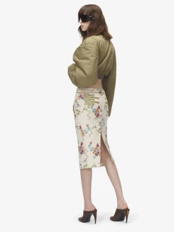 Women's Summer Floral Pencil Skirt in Multicolor