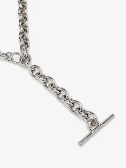 Women's T-Bar Chain Belt in Palladium