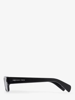Women's T-Bar Rivet Panthos Sunglasses in Black