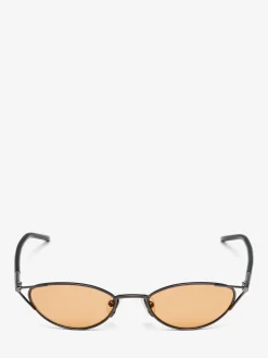 Women's T-Bar Sleek Cat-eye Sunglasses in Burnt Orange