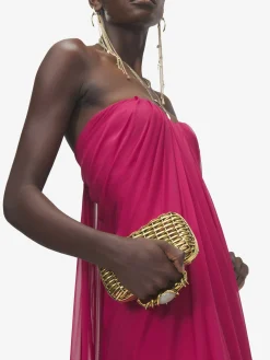 Women's Thorn Knuckle Clutch in Gold