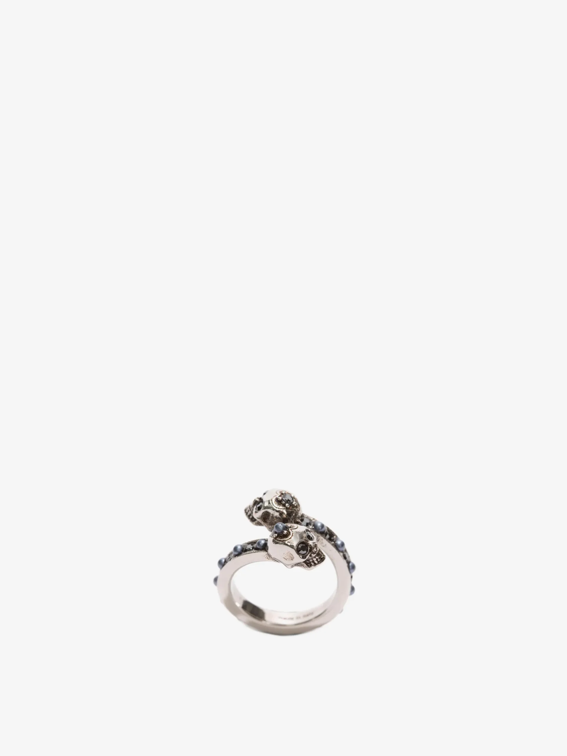 Women's Wrap-Around Skull Ring in Antique Silver-finish